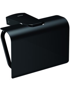 Держатель туалетной бумаги S6 black 166473 с крышкой Черный матовый Sonia