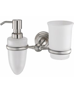 Дозатор для жидкого мыла Ammer K 7089 со стаканом для зубных щеток Хром матовый Wasserkraft