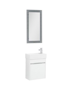 Комплект мебели для ванной Лидс 50 240480 подвесной Белый Aquanet