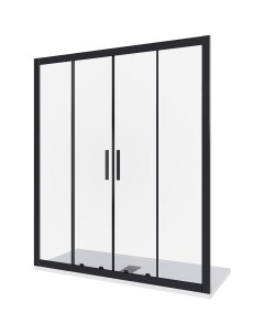 Душевая дверь Cofe WTW TD 150 C B 150 КФ00014 профиль Черный стекло прозрачное Good door