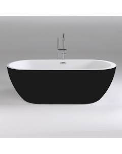 Акриловая ванна Black Swen 170x80 105sbbl без гидромассажа Black&white