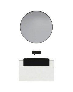Комплект мебели для ванной Universe 901U800 подвесной Белый Black&white