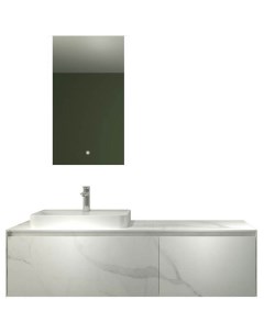 Комплект мебели для ванной Universe 911U1500 подвесной Серый Black&white