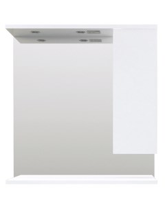 Зеркало со шкафом Кода 80 Лайт с подсветкой Белый глянец 1marka