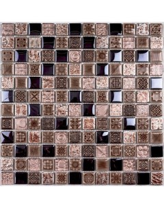 Мозаика Стеклянная с камнем Sudan 30х30 см Bonaparte