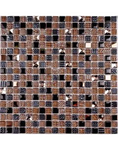 Мозаика Стеклянная Crystal brown 30х30 см Bonaparte