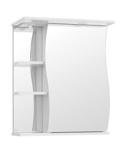 Зеркальный шкаф Эко Волна 60 С с подсветкой Белый глянец Style line