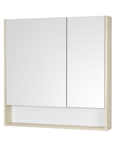 Зеркальный шкаф Сканди 90 1A252302SDB20 Белый Дуб верона Aquaton