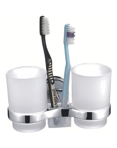 Стакан для зубных щеток F19 F1908 двойной Хром Frap