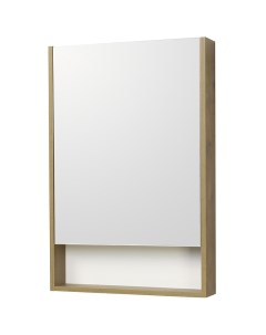Зеркальный шкаф Сканди 55 1A252102SDZ90 Белый Дуб рустикальный Aquaton