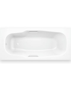 Стальная ванна Atlantica HG B80J 180x80 с отверстиями для ручек без гидромассажа с шумоизоляцией Blb