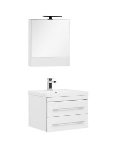 Комплект мебели для ванной Верона 58 287651 подвесной Белый Aquanet