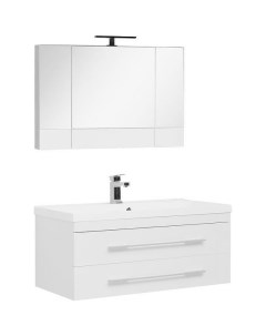 Комплект мебели для ванной Нота 100 287696 подвесной Белый Aquanet