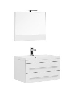 Комплект мебели для ванной Верона 75 287652 подвесной Белый Aquanet