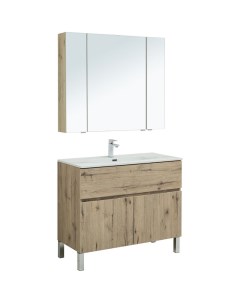 Комплект мебели для ванной Алвита New 100 274115 Дуб веллингтон белый Aquanet