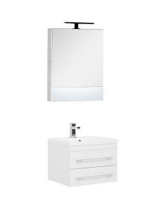 Комплект мебели для ванной Нота 58 287700 подвесной Белый Aquanet
