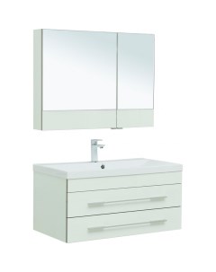Комплект мебели для ванной Верона 90 287653 подвесной Белый Aquanet