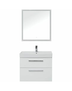 Комплект мебели для ванной Nova 75 243255 подвесной Белый глянец Aquanet