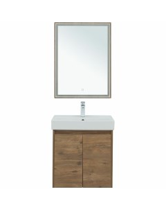 Комплект мебели для ванной Nova Lite 60 302534 подвесной Дуб рустикальный Aquanet