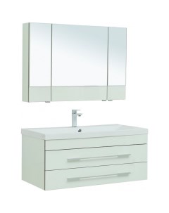 Комплект мебели для ванной Верона 100 287649 подвесной Белый Aquanet