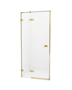 Душевая дверь Avexa Gold 100 L EXK 1718 профиль Брашированное золото стекло прозрачное New trendy
