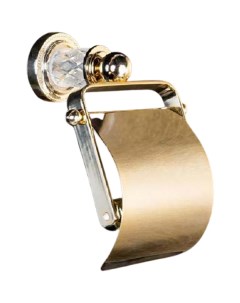 Держатель туалетной бумаги Murano Cristal 10901 CRST G с крышкой Золото Boheme