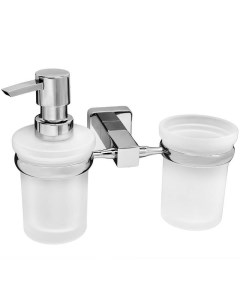 Дозатор для жидкого мыла Lippe K 6589 со стаканом для зубных щеток Хром Wasserkraft
