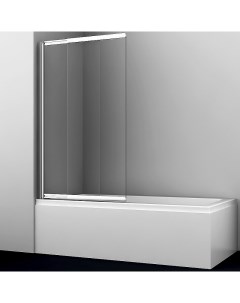 Шторка на ванну Main 100 41S02 100WS профиль Хром стекло прозрачное Wasserkraft