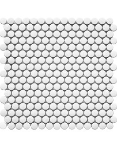 Керамическая мозаика Penny Round White Matt NK41000 30 9x31 5 см Starmosaic