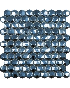 Стеклянная мозаика Hex Diamond 358D Черный 30 7х31 7 см Vidrepur