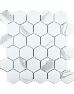Керамическая мозаика Hexagon small Carrara Matt PMMT83017 26 5x27 8 см Starmosaic