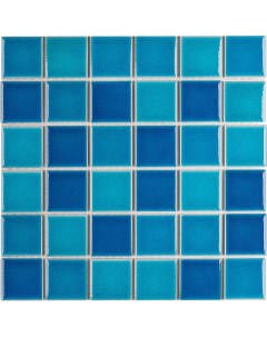 Керамическая мозаика Homework Crackle Blue Mixed Glossy LWWB84555 30 6x30 6 см Starmosaic