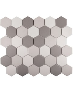 Керамическая мозаика Non Slip Hexagon Small Grey Mix Antislip JMT55221 28 2x32 5 см Starmosaic
