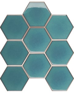 Керамическая мозаика Hexagon big Green Glossy JJFQ80071 25 6x29 5 см Starmosaic