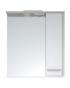 Зеркало со шкафом Лорена 75 SD 00000297 с подсветкой Лайн Белое Corozo