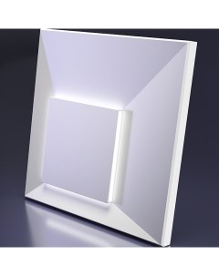 Гипсовая 3д панель Platinum Malevich Led SM 0075 2 патина софттач теплый свет 600x600 мм Artpole