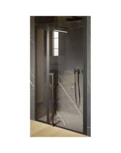 Душевая дверь Lucid GD104 130 G005006121 GD113B000 профиль Черный стекло прозрачное Riho