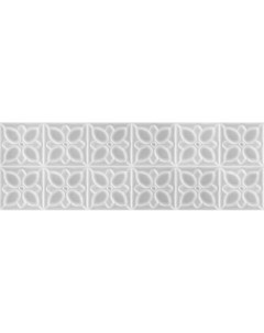Керамическая плитка Lissabon рельеф квадраты серый LBU093D настенная 25х75 см Meissen