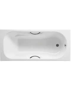 Чугунная ванна Malibu 170x75 2309G000R с отверстиями для ручек с антискользящим покрытием Roca