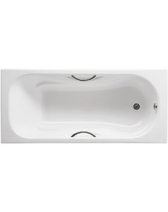 Чугунная ванна Malibu 170x70 2333G0000 с отверстиями для ручек с антискользящим покрытием Roca