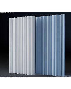 Гипсовая 3Д панель Штрихкод 50x100 см Panelli