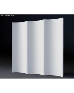 Гипсовая 3Д панель Каннелюр XXXL 60x60 см Panelli