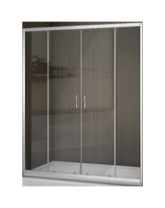 Душевая дверь в нишу Latte WTW TD 150 C WE 150 профиль Белый стекло прозрачное Good door