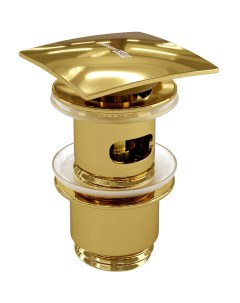 Донный клапан Sauer A168 click clack Золото Wasserkraft
