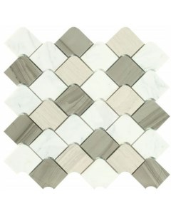 Керамическая мозаика Stone Mosaics Kontrast 187956 27х28 см Dune