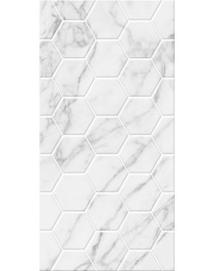 Керамическая плитка Marble Гексо белый настенная 30х60 см Beryoza ceramica (береза керамика)