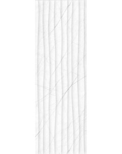 Керамическая плитка Верди 1 декор белый настенная 25х75 см Beryoza ceramica (береза керамика)