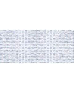 Керамическая плитка Pudra мозаика рельеф голубой PDG043D настенная 20х44 см Cersanit