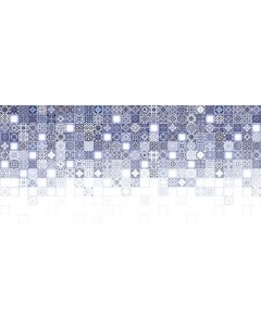 Керамическая плитка Hammam Рельеф голубой многоцветный HAG451D настенная 20х44 см Cersanit