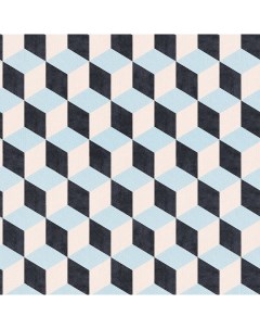 Обои Cubiq 220368 Винил на флизелине 0 53 10 05 Голубой Бежевый Черный Геометрия Bn-international